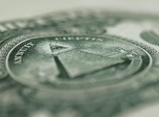 Extreme close up shot of U.S. dollar bill