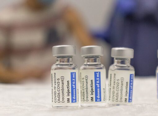 Close up photo of COVID vaccines in viles