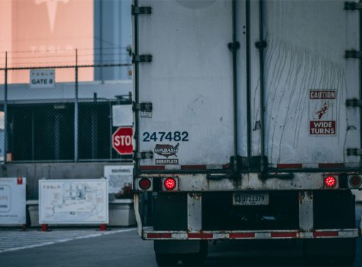 Back end of commercial truck