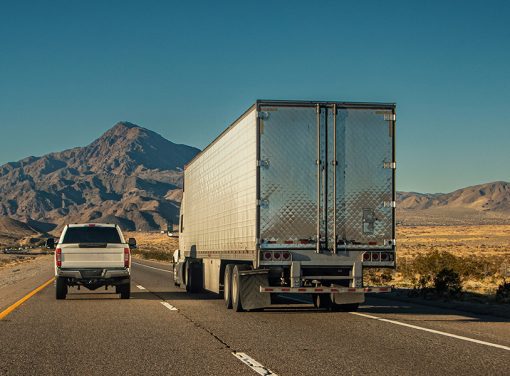 Trucks on highway