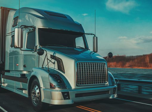 truck driving near ocean