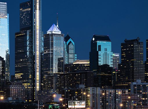 Philadelphia skyline at night